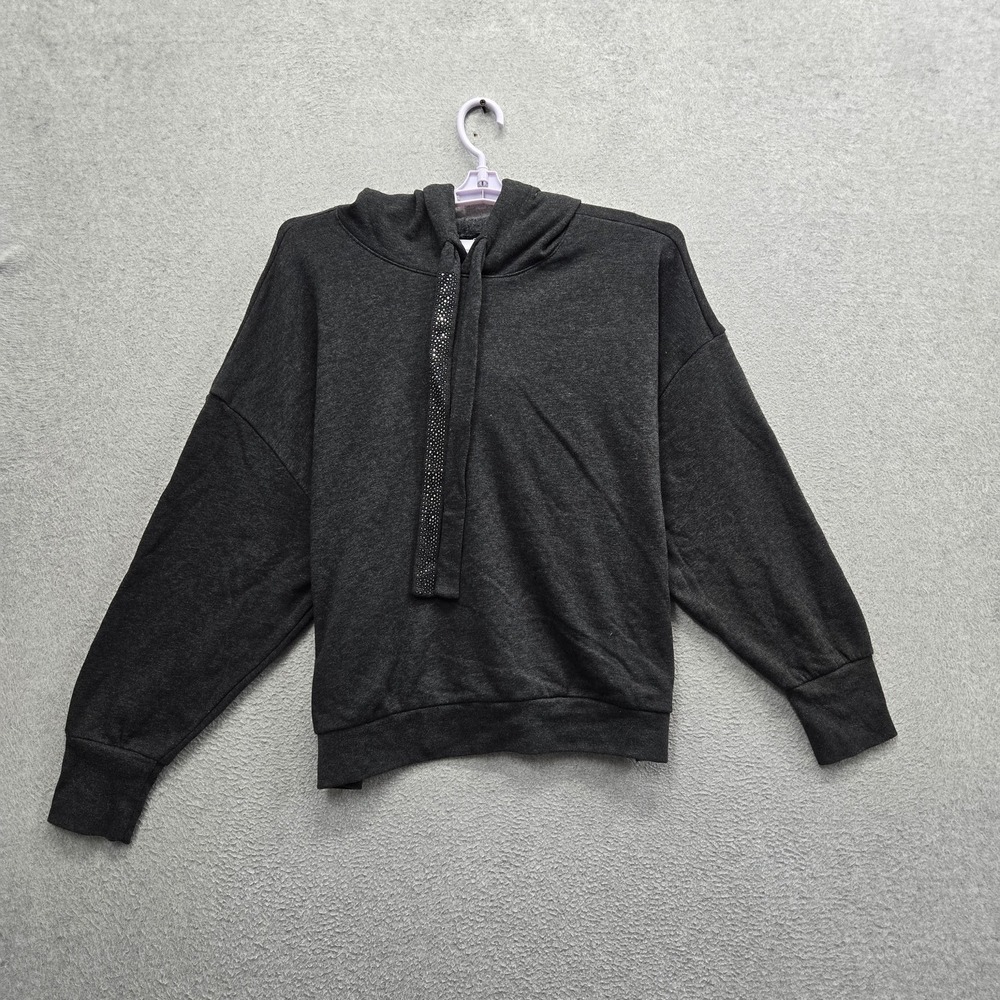 Express Women Hoodie XL Gray Rhinestone Long Sleeve NWT